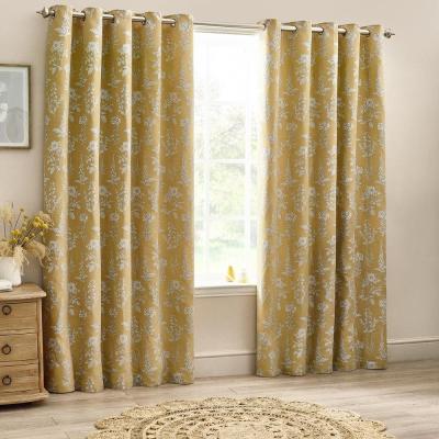 Wylder Sophia Gold Room Darkening Eyelet Curtains