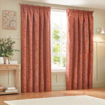 Wylder Grantley Brick Jacquard Pencil Pleat Curtains