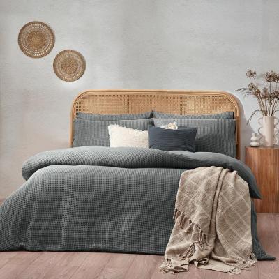 Yard Chunky Waffle Dusk Duvet Cover Set