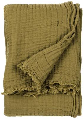 Product photograph of Yard Lark Khaki Muslin Cotton Oversized Throw from Choice Furniture Superstore