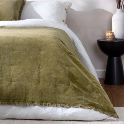 Yard Jaye Moss Cotton Velvet Filled Bedspread