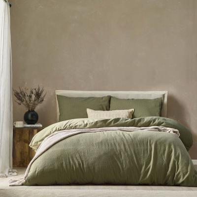 Yard Malton Forest Green Stripe Duvet Cover Set