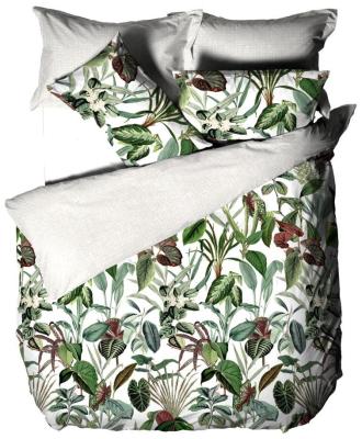 Linen House Wonderplant Exotic White And Green Botanical Cotton Duvet Cover Set
