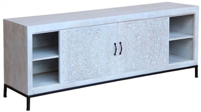 Product photograph of Cuttack Mango Wood And Metal Tv Cabinet from Choice Furniture Superstore