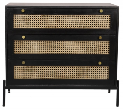 Product photograph of Tapola Mango Wood 3 Drawer Chest from Choice Furniture Superstore