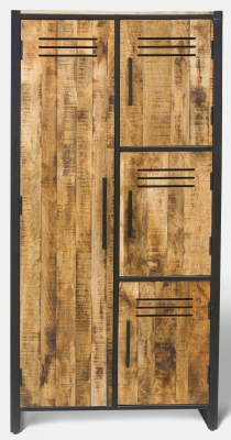 Product photograph of Vellore Industrial Rustic Wood Double Hall Cabinet from Choice Furniture Superstore