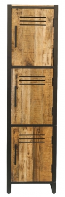 Product photograph of Frais Industrial Rustic Wood Single Hall Cabinet from Choice Furniture Superstore