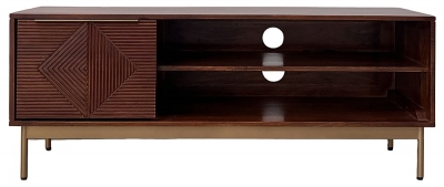 Product photograph of Nahan Dark Wood 118cm Tv Unit from Choice Furniture Superstore