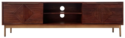 Product photograph of Nahan Walnut 2 Door Large Tv Unit from Choice Furniture Superstore