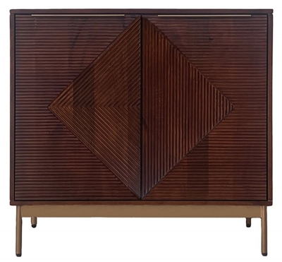 Product photograph of Nahan Walnut 2 Door Small Sideboard from Choice Furniture Superstore
