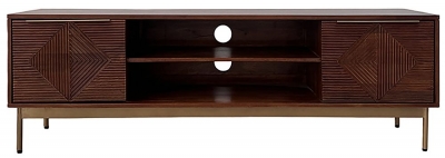 Product photograph of Nahan Walnut 2 Door Tv Unit from Choice Furniture Superstore