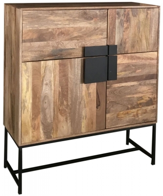 Product photograph of Daman Mango Wood Tall Hall Cabinet from Choice Furniture Superstore