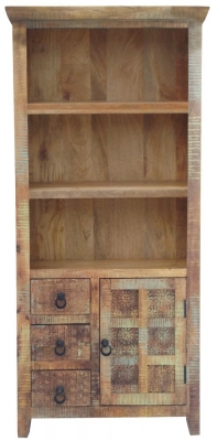 Product photograph of Aravali Mango Wood Large Bookcase from Choice Furniture Superstore