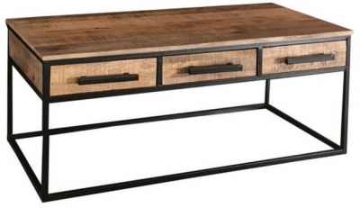 Product photograph of Jaipur Industrial Gemur Mango Wood And Iron Coffee Table from Choice Furniture Superstore