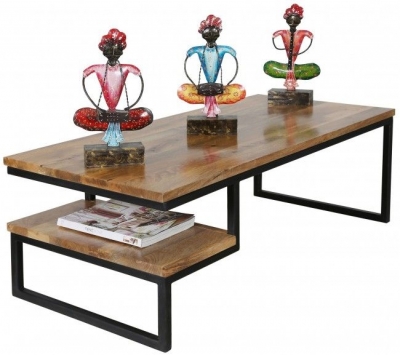 Product photograph of Hampi Mango Wood Step Coffee Table from Choice Furniture Superstore