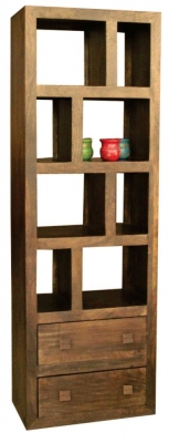 Product photograph of Alwar Walnut Mango Tall Bookcase from Choice Furniture Superstore