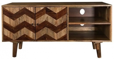 Product photograph of Hansi Plazma Unit - Mango And Sheesham Wood from Choice Furniture Superstore