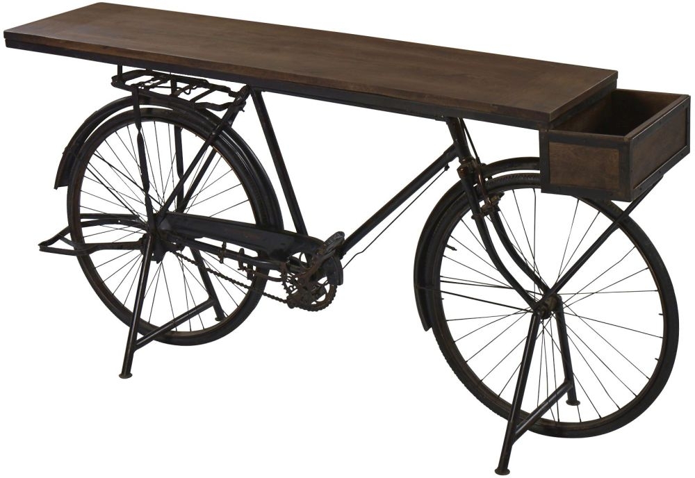 Malpe Retro Brown Bicycle Console Table