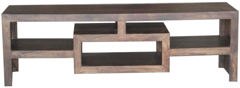 Alwar Dark Wood Multi Shelf 145cm TV Unit