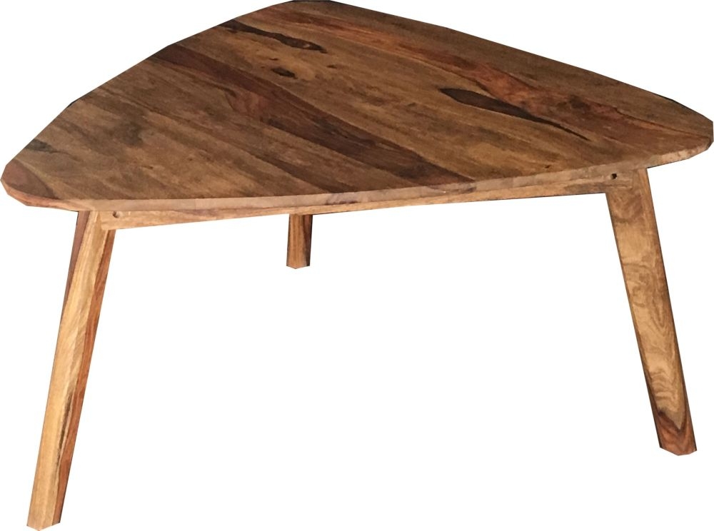 Gangtok Solid Sheesham Wood Triangular Coffee Table
