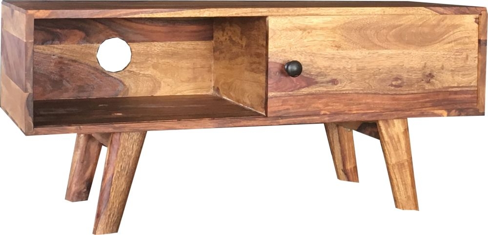 Gangtok Solid Sheesham Wood 88cm TV Unit