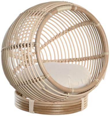 Product photograph of Amalfi Natural Rattan Pet Bed - 55cm X 55cm from Choice Furniture Superstore