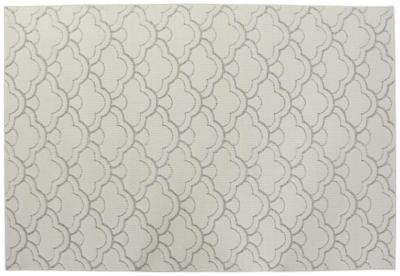 Bliss White And Grey Polyester Rug 160cm X 230cm