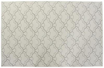 Bliss White And Grey Polyester Rug 200cm X 290cm