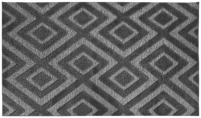 Erode Dark Gray Polyester Rug 300cm X 200cm