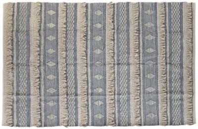 Etah Blue And White Cotton Rug 230cm X 160cm