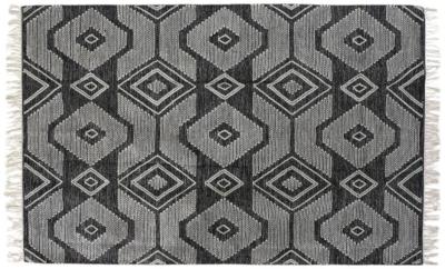 Jaipur Black And White Cotton Rug 160cm X 230cm