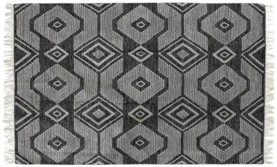 Jaipur Black And White Cotton Rug 200cm X 290cm