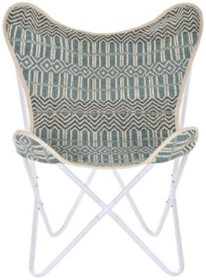 Product photograph of Sirsa Mint Green Cotton Fabric Butterfly Chair from Choice Furniture Superstore