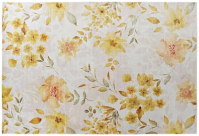 Kota Yellow And White Fabric Rug 200cm X 290cm