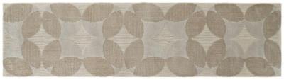 Kollam Beige Polyester Rug 63cm X 242cm