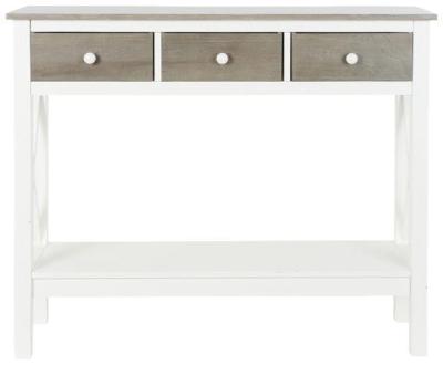 Detroit White And Grey 3 Drawer Console Table