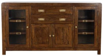 Mars Brown Acacia Wood 150cm Medium Sideboard 4 Doors