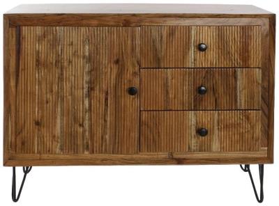 Dali Brown Acacia Wood 100cm Small Sideboard 1 Door