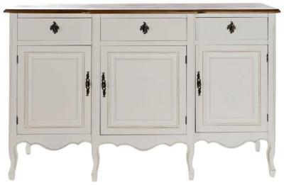 Macau White 140cm Medium Sideboard 3 Doors