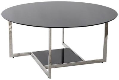 Annecy Black And Silver Round Coffee Table