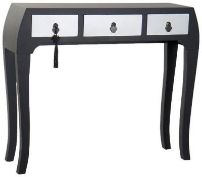 Tate Black And Silver 2 Door 3 Drawer Console Table