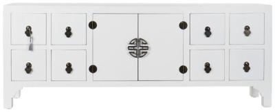 Oriental White 130cm Large Tv Unit