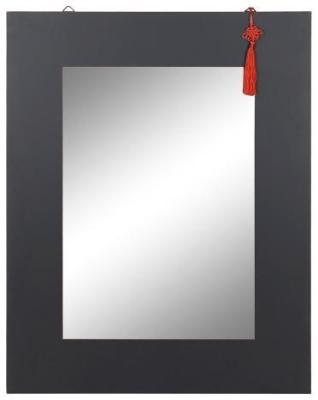 Isla Black Oriental Wall Mirror 70cm X 90cm