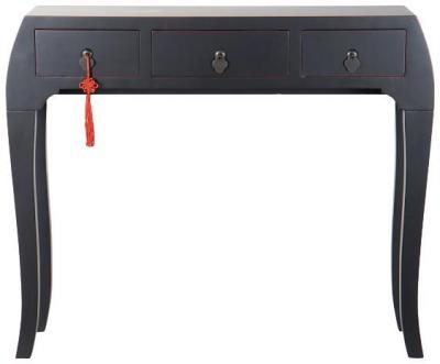 Isla Black 3 Drawer Console Table