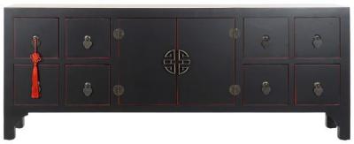 Isla Black 130cm Medium Sideboard 2 Doors