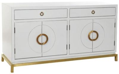 Samson White 150cm Medium Sideboard 4 Doors