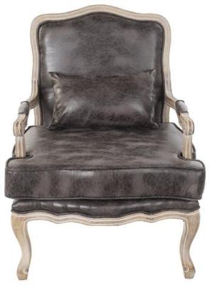 Ludwick Brown Natural Leather Armchair