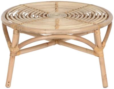 Product photograph of Claremont Natural Rattan Round Side Table from Choice Furniture Superstore