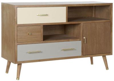 Product photograph of Natural Metal 120cm Tv Cabinet from Choice Furniture Superstore