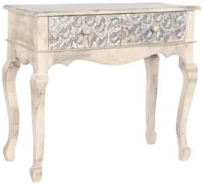 Mia Natural And White 2 Drawer Console Table